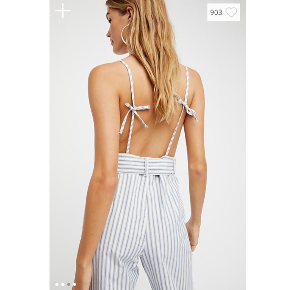 Free People Pegged One Piece Jumpsuit Overalls - Picture 3 of 8